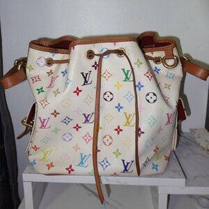 Louis Vuitton Multicolore Monogram Petit Noé PM White/Multicolor Murakami